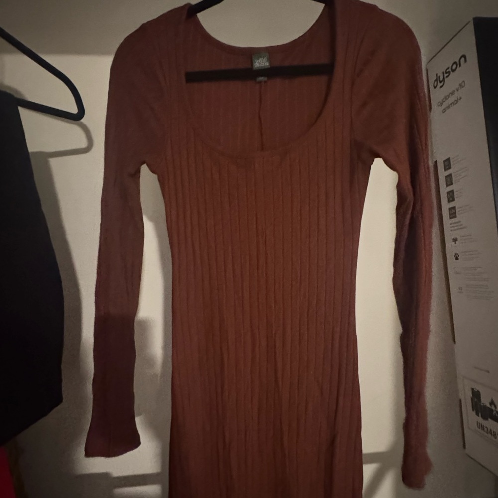 Wild Fable Brown Long Sleeve Dress